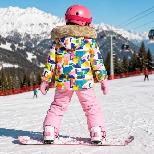 JiAmy Kids 2-Piece Snowsuit Puffer Jacket and Snow Pants