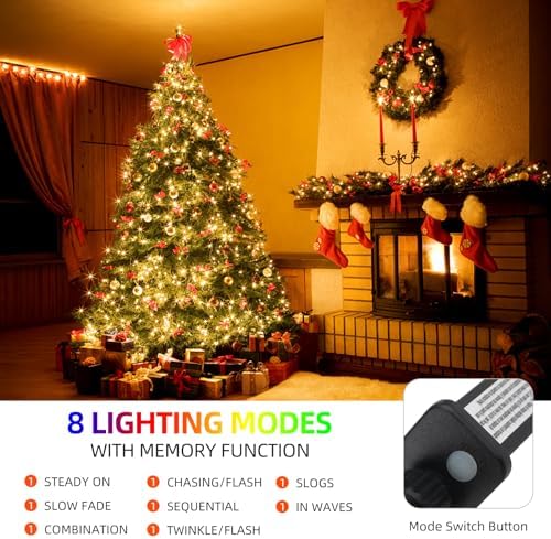 MZD8391 328FT 1000 LED Christmas Light Outdoor Indoor, Christmas Tree Light