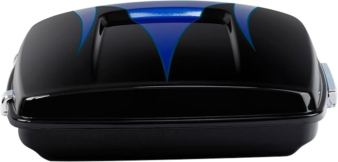 5.5" Razor Motorcycle Trunk W/Latch Key Fit For Harley 2014-2025 Touring CVO Road King Street Glide Electra Glide Ultra Limited Pack Candy Cobalt/Indigo Ink