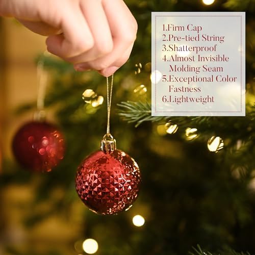 Valery Madelyn 50ct Christmas Tree Decorations Ball Ornaments 2 Inches