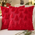 MIULEE Christmas Throw Pillow Covers Red Set of 2 18x18
