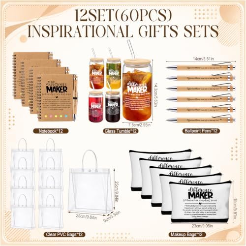 60 Pcs Employee Appreciation Gifts Bulk, Difference Maker Gifts