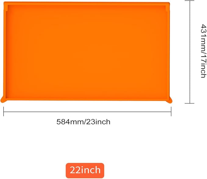 Silicone Griddle Mat for 22 Inch & 36 Inch Flat Top Grill for Cuisinart XL Griddle Station 2024-Present, Reusable Food Grade Grill Cover Mat with Raised Edge,A 22-inch+ Side Tool pad