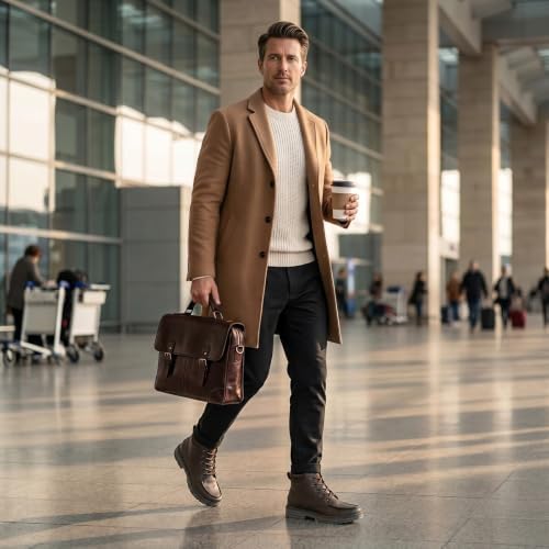 Rihero Men's Hiking Boots Fashion Casual Chukka Work Booties for Men