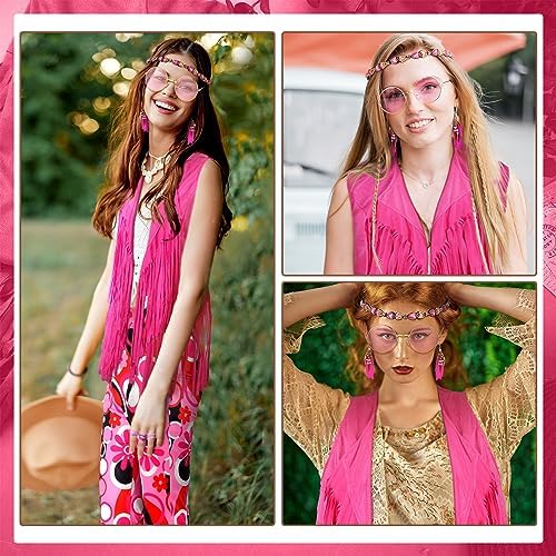 Leumoi 5 Pcs 60s 70s Costume for Women Disco Outfits