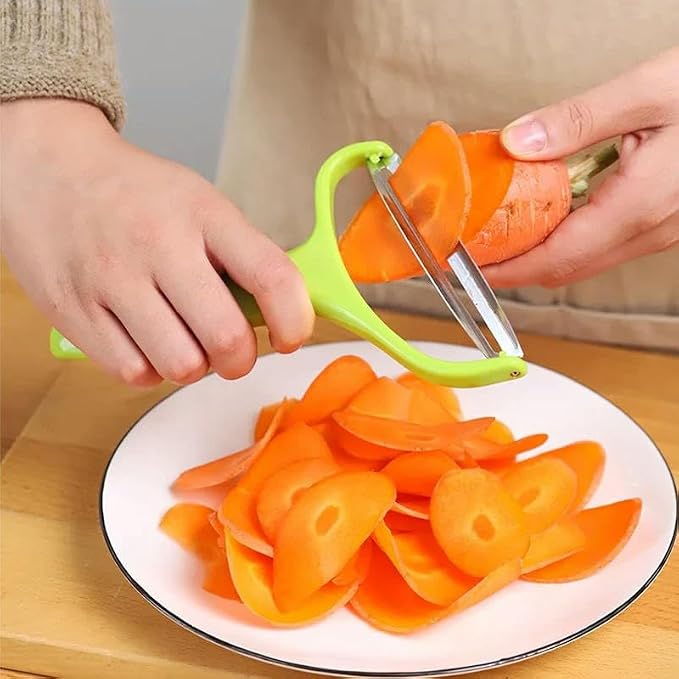 Vegetable Peeler, Cucumber Slicer Cabbage Shredder Stainless Steel Vegetable Peeler Cutter Wide Mouth Fruit Salad Potato Graters Knife Cooking Kitchen Gadgets-Blue(Blue)