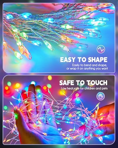 240 LED Solar Fairy Lights Outdoor Waterproof IP65, 20FT 8 Lighting Modes