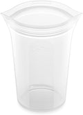 Zip Top Reusable Food Storage Bags | Medium Cup [Frost] | Silicone Meal Prep Container | Microwave, Dishwasher and Freezer Safe | Made in The USA