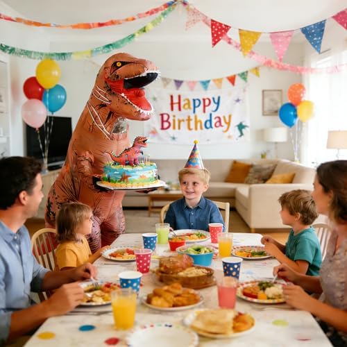 Funny Inflatable Dinosaur Costume for Adult and Kids,Blow Up Dinosaur Costume for Halloween Cosplay Party