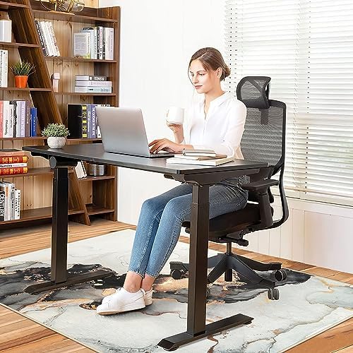 Anidaroel Office Chair Mat for Hardwood/Tile Floor, 48"x60" Desk Chair Mat for Office Gaming, Under Desk Rug for Rolling Chair, Anti-Slip Computer Chair Mats, Low-Pile Carpet Protector Rug