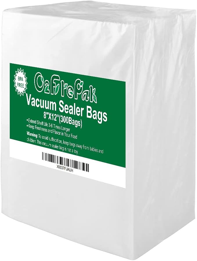 300ct Quart 8"x12" Vacuum Sealer Bags BPA Free Food Storage PreCut