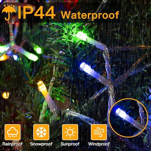 Ollny 200LED Color Changing Christmas Lights Christmas Lights with Remote
