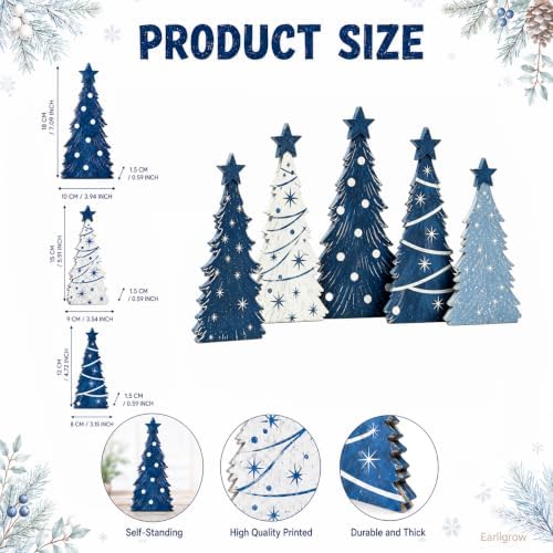 Christmas Decorations Indoor, Blue Christmas Star Tree Home Decor