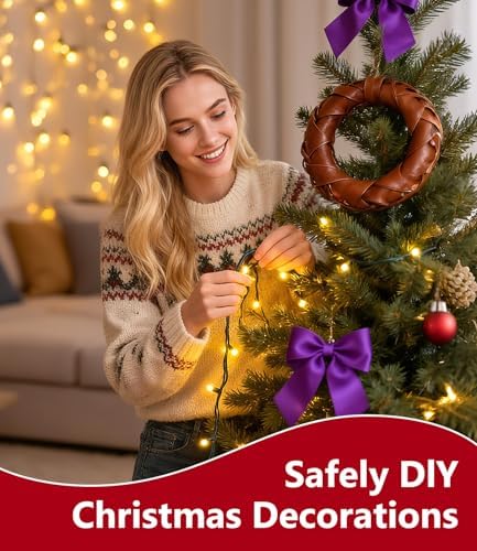 164FT 1000LED Warm White Christmas Lights Outdoor with 8 Modes, IP44 Waterproof Plug in Christmas Tree Light Fairy String Lights for Christmas, Patio, Garden, Indoor Outdoor Decor