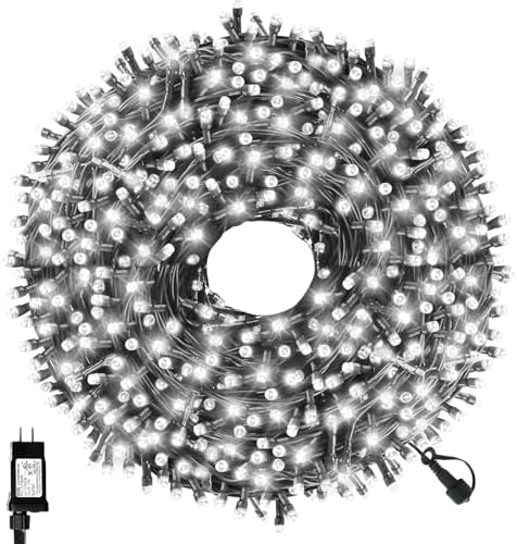500 LED White Christmas Lights Christmas Tree Lights Outdoor
