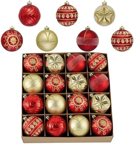 Valery Madelyn 16ct Christmas Tree Decorations Ball Ornaments 3.15 Inches