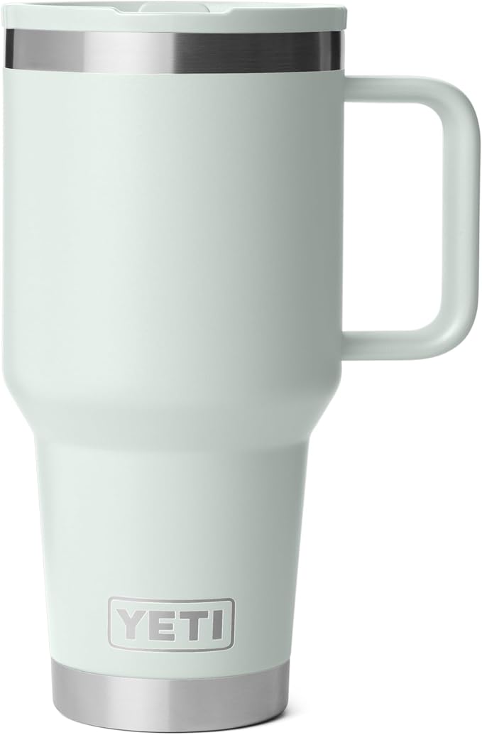 YETI Rambler 30 oz Travel Mug with Flip Straw Lid – Stainless Steel, Vacuum Insulated, Leakproof, Cup Holder Friendly, Ridgeline