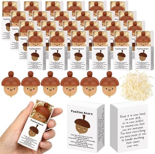 24 Sets Fall Acorn Gifts Fall Thanksgiving Party Favors with Support Boxes