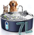 Smartoo 7L/236oz Stainless Steel Dog Water Fountain for Large Dog Navy Blue