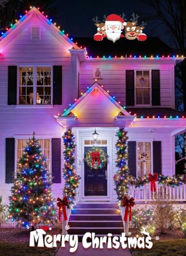 C9 LED Christmas Lights Outdoor, 97ft 150 LED Waterproof Strawberry Christmas Decorations String Lights, Plug in Vintage Christmas Tree Lights for Outside, Roof, Patio, Wedding, Party, Multicolor