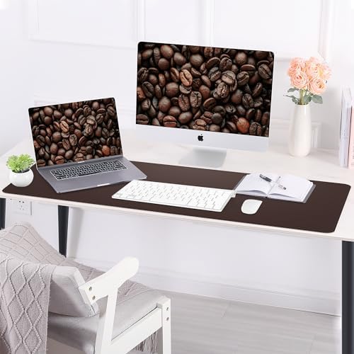 AFIING Cork Desk Mat 31.5" x 17", Coffee,Desk pad Protector