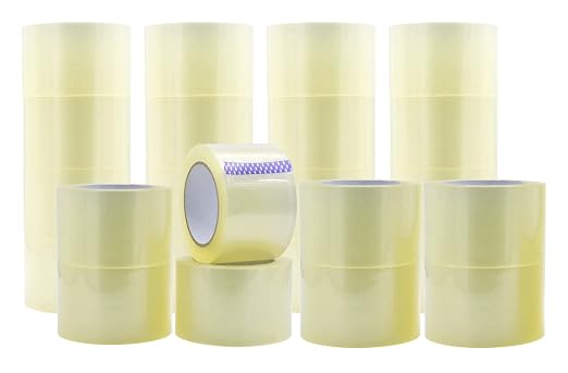 Heavy Duty Clear Packing Tape 24 Rolls 3 Inch x 110 Yards (330 Feet) Per Roll Carton Sealing Tape for Shipping Packaging Moving Office Storage & Tape Gun Refills 2.0 Mil 3960 Total Yards