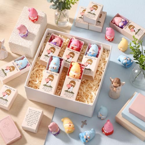 30 Sets Jesus Loves You Gifts Gnome Figurine with Boxes
