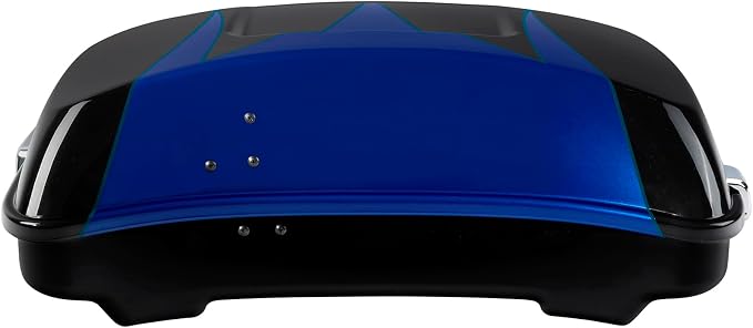 5.5" Razor Motorcycle Trunk W/Latch Key Fit For Harley 2014-2025 Touring CVO Road King Street Glide Electra Glide Ultra Limited Pack Candy Cobalt/Indigo Ink