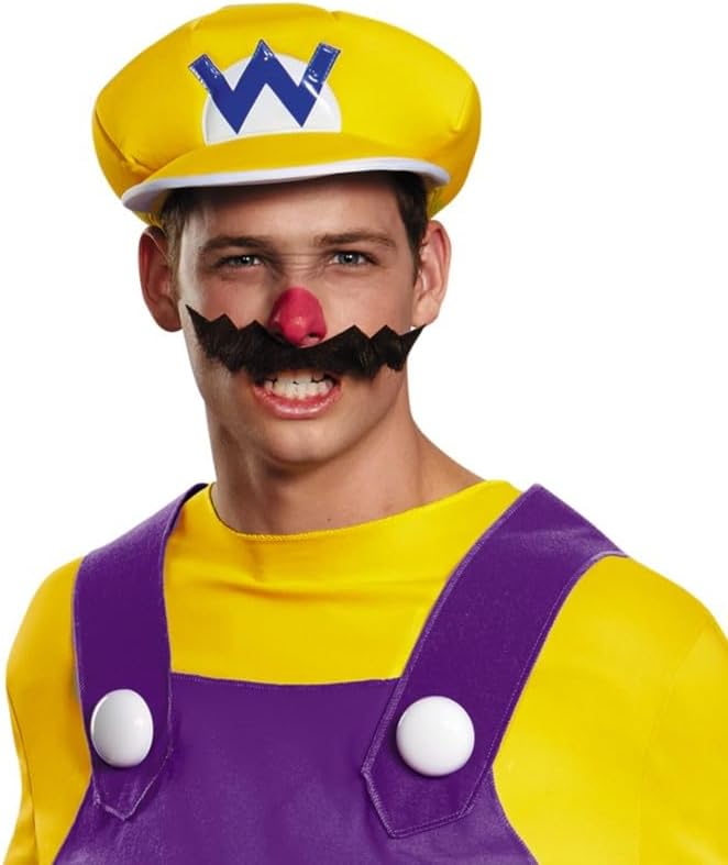 Disguise Men's Plus-Size Super Mario Wario Deluxe Costume