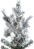 Vickerman 14' Flocked Sierra Fir Artificial Christmas Tree - Pure White LED Dura-Lit Lights - Snow Covered Faux Tree - Seasonal Indoor Home Decor - Snowy Christmas Tree - Faux Tree