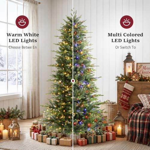 SHareconn 7ft Prelit Artificial Aspen Christmas Tree with Remote Control