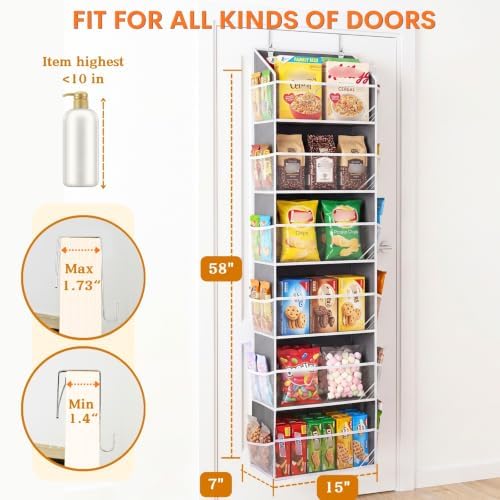 Ofiray-home Over Door Organizer with 6 Large Pockets