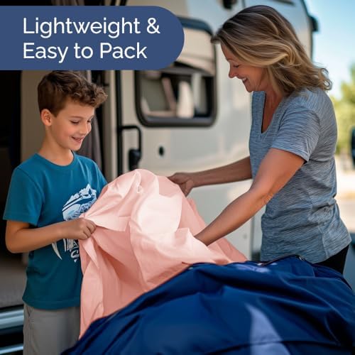 Short Queen Size 4 Piece Bed Sheet Set - RV Short Queen Sheets - Baby Pink
