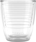 Tervis Clear & Colorful Tabletop 12oz Made in USA Double Walled Insulated Tumbler Travel Cup Keeps Drinks Cold & Hot, 12oz, Clear | Made in USA, Double-wall Insulated, Shatterproof, BPA-Free, Dishwasher Safe, Fits Most Cupholders, Gifts under $20