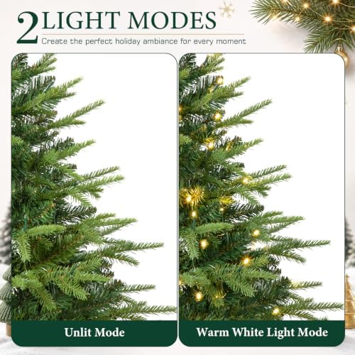 Alupssuc 4ft Prelit Artificial Christmas Tree with Warm White Lights Decor