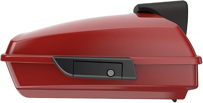 Advanblack Road Glide Tour Trunk Pack Red Hot Sunglo Razor Tour Trunk Pack Backrest Pad for '97-'25 Harley Touring Road King Street Glide Electra Glide CVO models