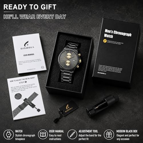 Stylish Stainless Steel Men's Watches with Functional Chronograph Subdials