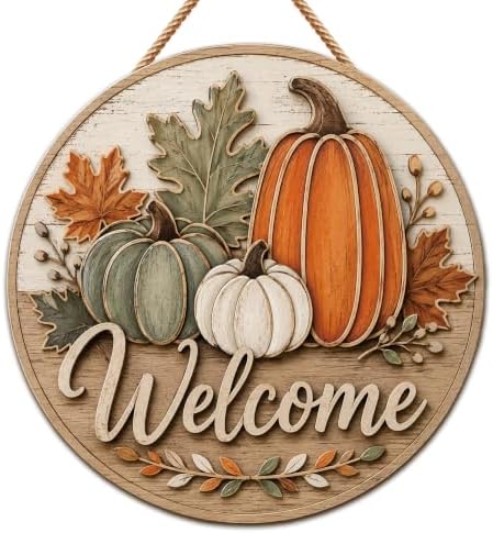 Fall Decor - Fall Welcome Sign for Front Door | Thanksgiving Decorations