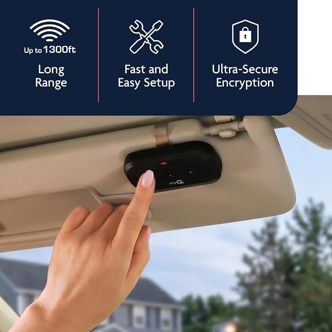 Chamberlain Genuine myQ 3-Button Garage Door Opener Remote, 1,300 ft Range | Ultra-Secure Encryption, w/ longest-range performance up to 1,300 ft. 1-Year warranty, Controls up to 3 garage doors