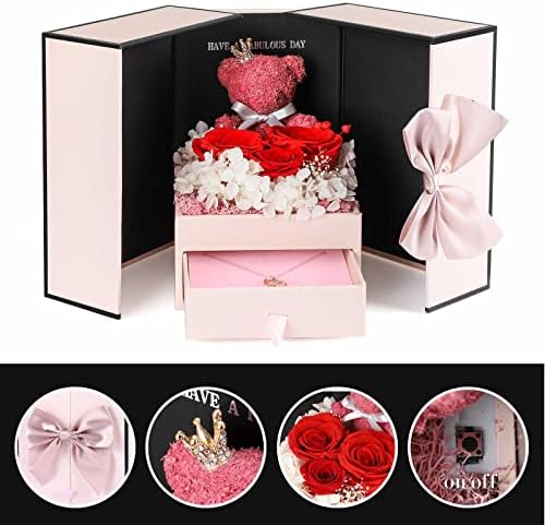 ADDWel Preserved Real Rose Gift Box with I Love You in 100 Languages