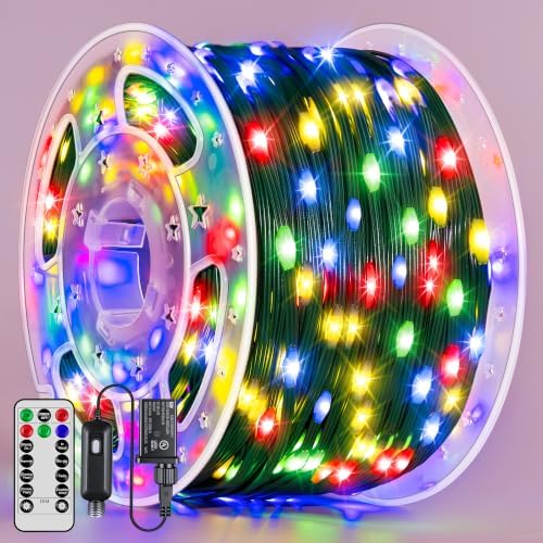 BrightChristmas Christmas Lights 1200 LED 394 FT, Waterproof Outdoor String Lights with 8 Modes, Fairy Lights for Holiday Decor (Multicolor)