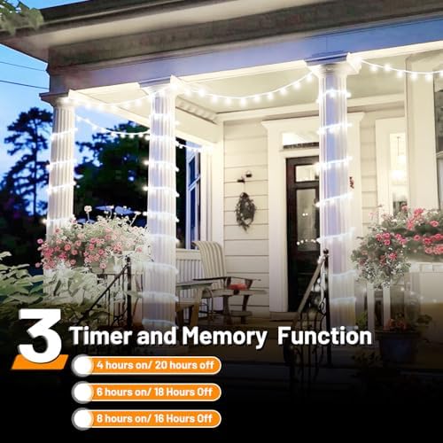 328FT White Christmas Lights, 1000 LED Outdoor Xmas String Lights