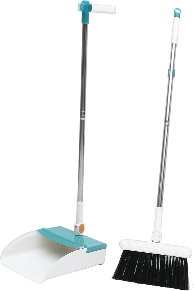 1set Household Broom Dustpan Set Handle Magnetic Connection Design for Easy Cleaning Compact Dustpan Broom Random Colors for Use