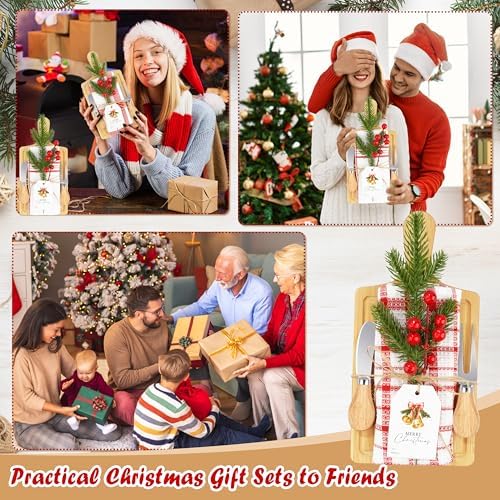 Fayoo 6 Set Christmas Wooden Cutting Board Kit, Kitchen Gift Set