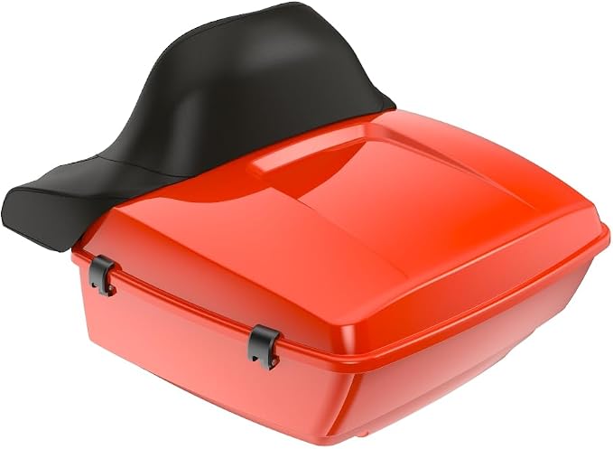 Advanblack 2026 Road Glide Tour Trunk Pack Blood Orange King Tour Trunk Pack+Wrap-Around Backrest Pad Fits For Harley Touring CVO Road King Street Glide Electra Glide Ultra Limited 1997-2026