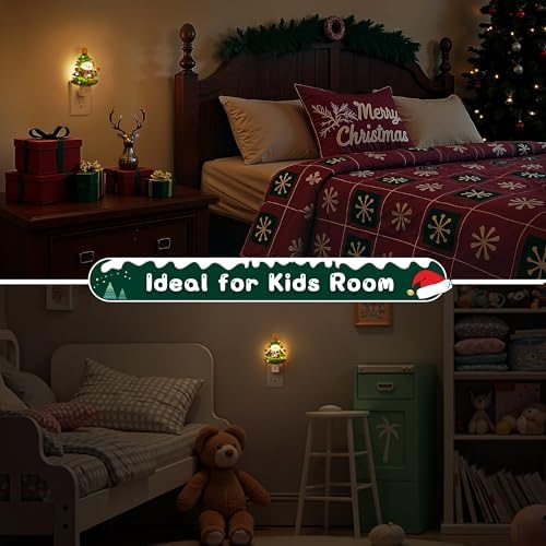 L LOHAS LED Christmas Tree & Snowman Night Light