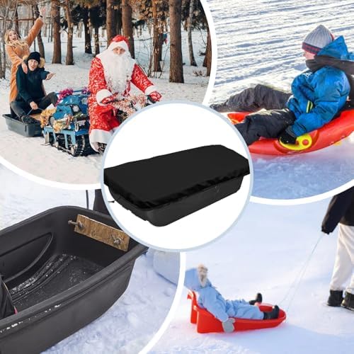 Ice Fishing Sled Travel Cover - Universal Fit 60x24x8, Elastic Edge