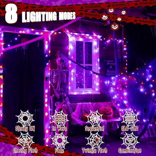 Ollny 300 LED Halloween Lights, 100FT Outdoor Halloween String Lights