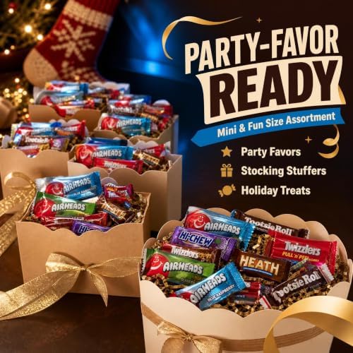 CANDYMAN (10 LB) Chocolate & Candy Bundle with Mixed Individually Wrapped Treats, Fun and Mini Sized Chocolate and Candy for Parties, Halloween, Ship with Ice