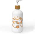 Orange Tabby Cat Soap Dispenser, Tabby Cat Gifts Glass Dish Soap Dispenser for Kitchen, Cats Lovers Gifts Refillable Handsoap Pump Bottle for Bathroom Countertop Kitchen